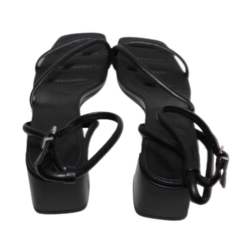 Elegant Black Strappy Heeled Sandals - Picture 10 of 16